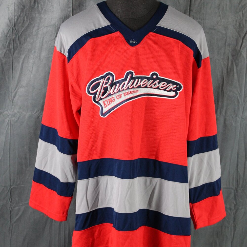 Hockey Jersey - Budweiser King of Beers Script Logo - Men's Large